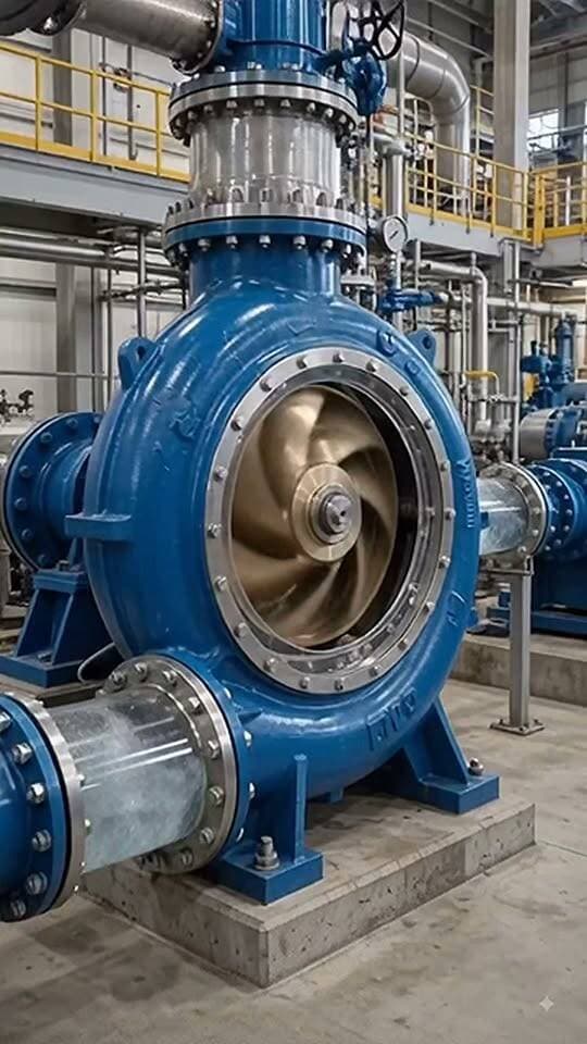 Look at that spinning impeller in action. This is industrial engineering doing the heavy lifting every single day. #EngineeringLife #Pumps #IndustrialMachinery
