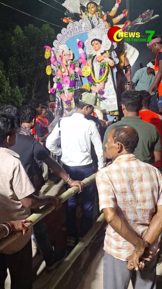 কাটোয়া শ্মশানঘাটে বিসর্জন পর্ব