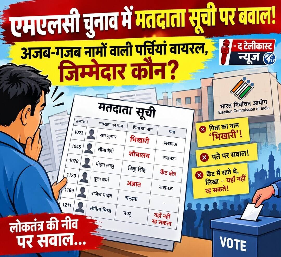 एमएलसी चुनाव में मतदाता सूची पर बवाल! अजब-गजब नामों वाली पर्चियां वायरल, जिम्मेदार कौन?
<nis:link nis:type=tag nis:id=लखनऊ। nis:value=लखनऊ। nis:enabled=true nis:link/> उत्तर प्रदेश में लखनऊ खंड स्नातक एवं खंड शिक्षक निर्वाचन क्षेत्र के लिए शुक्रवार को मतदान के बीच मतदाता सूची में कथित गड़बड़ियों को लेकर सवाल उठ रहे हैं। मतदान के दिन सामने आ रही शिकायतों में मतदाताओं के नाम और उनके पिता के नाम में त्रुटियों के आरोप शामिल हैं। वायरल हो रही कुछ मतदाता पर्चियों में पिता के नाम के स्थान पर ‘भिखारी’ दर्ज होने का दावा किया जा रहा है। वहीं, कुछ मतदाताओं ने अपने निवास से संबंधित विवरणों में गड़बड़ी होने और मतदान में परेशानी की आशंका जताई है।
सॉफ्टवेयर की गलती बताने पर उठे सवाल:
बताया जा रहा है कि निर्वाचन संबंधी गड़बड़ियों के लिए सॉफ्टवेयर की त्रुटि का हवाला दिया जा रहा है। हालांकि, सवाल यह है कि मतदाता सूची तैयार करने और उसके सत्यापन की प्रक्रिया में ऐसी गलतियां कैसे रह गईं? यदि शिकायतें सही हैं, तो मतदान से पहले उनका समुचित निस्तारण क्यों नहीं हो सका?मतदान के दिन ऐसी त्रुटियों के कारण कुछ मतदाताओं को अपने मताधिकार का प्रयोग करने में परेशानी होने की आशंका है। ऐसे में निर्वाचन व्यवस्था की जवाबदेही और मतदाता सूची की शुद्धता पर सवाल उठना स्वाभाविक है।
जिम्मेदारी तय होगी या मामला सॉफ्टवेयर पर डालकर छोड़ दिया जाएगा?
मतदाता सूची में कथित गड़बड़ियों को लेकर जिम्मेदार अधिकारियों की जवाबदेही तय करने और शिकायतों की निष्पक्ष जांच कराने की मांग उठ रही है। लोकतांत्रिक प्रक्रिया में मतदाता सूची की शुद्धता बेहद महत्वपूर्ण है। ऐसे में निर्वाचन आयोग से अपेक्षा है कि वह शिकायतों की जांच कराए, प्रभावित मतदाताओं की समस्याओं का नियमानुसार समाधान सुनिश्चित करे और लापरवाही सामने आने पर जिम्मेदारी तय करे।
<nis:link nis:type=tag nis:id=thetelecast. nis:value=TheTelecast. nis:enabled=true nis:link/>