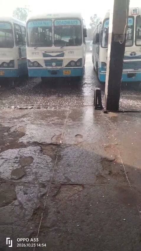 दादरी शहर में ओलावृष्टि...