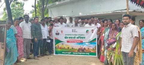 కొత్తగూడెం: పునుకుల పంచాయతీలో 'ఖేత్ బచావో అభియాన్': రైతులకు అవగాహన