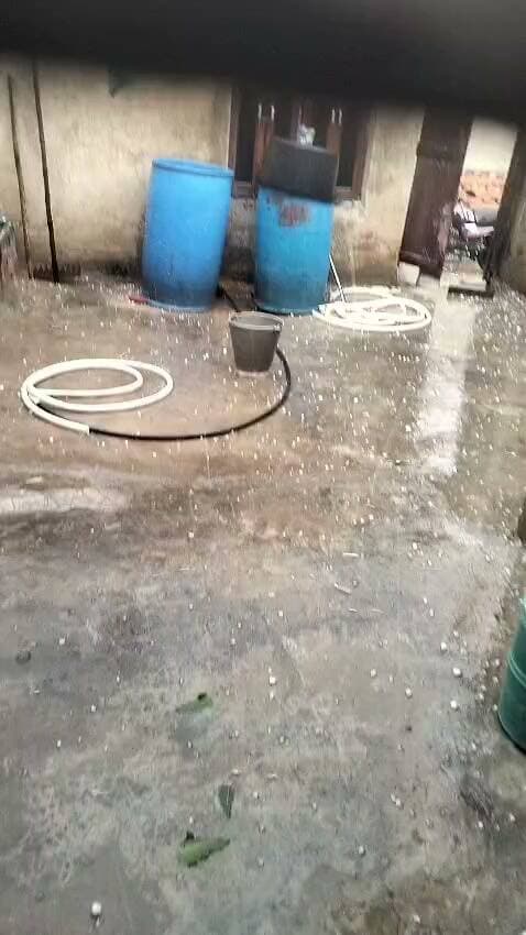 रेवाड़ी में गिरे ओले # बरसात भी हुई