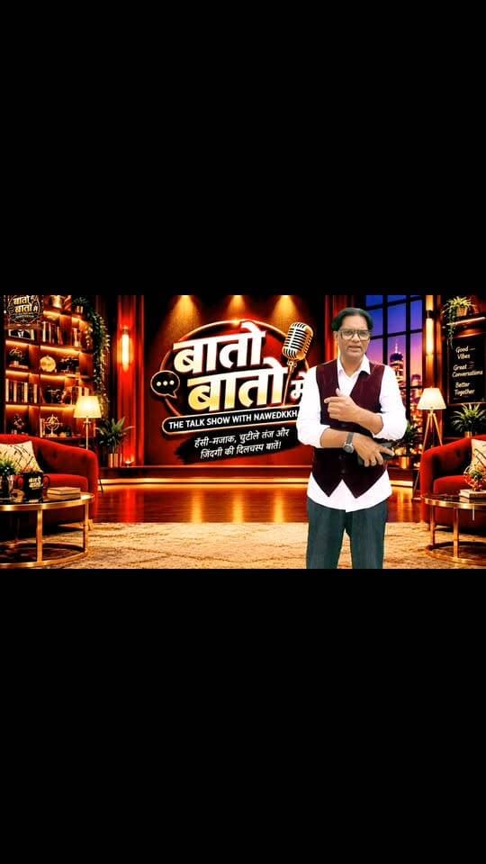 🎙️ एक नया शो, नई बातें और हँसी के साथ ज़िंदगी का आईना!
आपके अपने Nawedkkhan के साथ शुरू हो रहा है नया शो “बातो बातो में — The Talk Show with Nawedkkhan”।
हमारे पहले एपिसोड का नाम है — “फ़र्क पड़ता है!” 😄
आजकल मोबाइल के लाइक्स से हमारा मूड बनता है, खाने से पहले फोटो खिंचती है और पड़ोसी की नई गाड़ी देखकर हम भी हिसाब लगाने लगते हैं!
लेकिन सवाल है—क्या हम खुश रहने से ज़्यादा खुश दिखाई देने में लगे हैं?
देखिए हमारा पहला एपिसोड, अपनी राय कमेंट में दीजिए और वीडियो को दोस्तों के साथ शेयर कीजिए।
बातो बातो में — हँसी भी होगी… और बात भी होगी! ❤️
#BaatoBaatoMe #Nawedkkhan #FarkPadtaHai #HindiTalkShow #ComedyAndLife @ Part 8