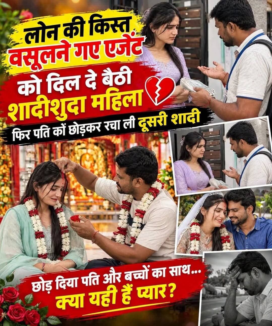 EMI वसूलने आए बैंक एजेंट को दिल दे बैठी कर्जदार की <nis:link nis:type=tag nis:id=पत्नी, nis:value=पत्नी, nis:enabled=true nis:link/> पति को छोड़ रचाई शादी।