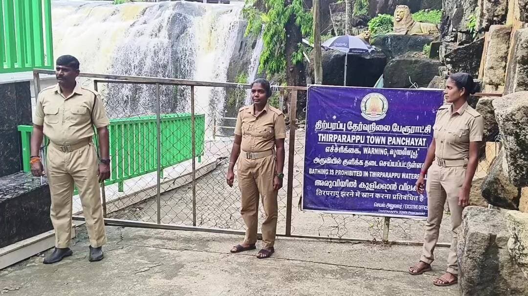 திருவட்டாறு: கன்னியாகுமரி: திற்பரப்பு அருவியில் 5-வது நாளாக குளிக்க தடை