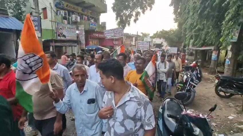 ଭୋଗରାଇ: ଭୋଗରାଇରେ କଂଗ୍ରେସର 'ଭୋଟ ବଞ୍ଚାଓ ଦେଶ ବଞ୍ଚାଓ' ପଦଯାତ୍ରା