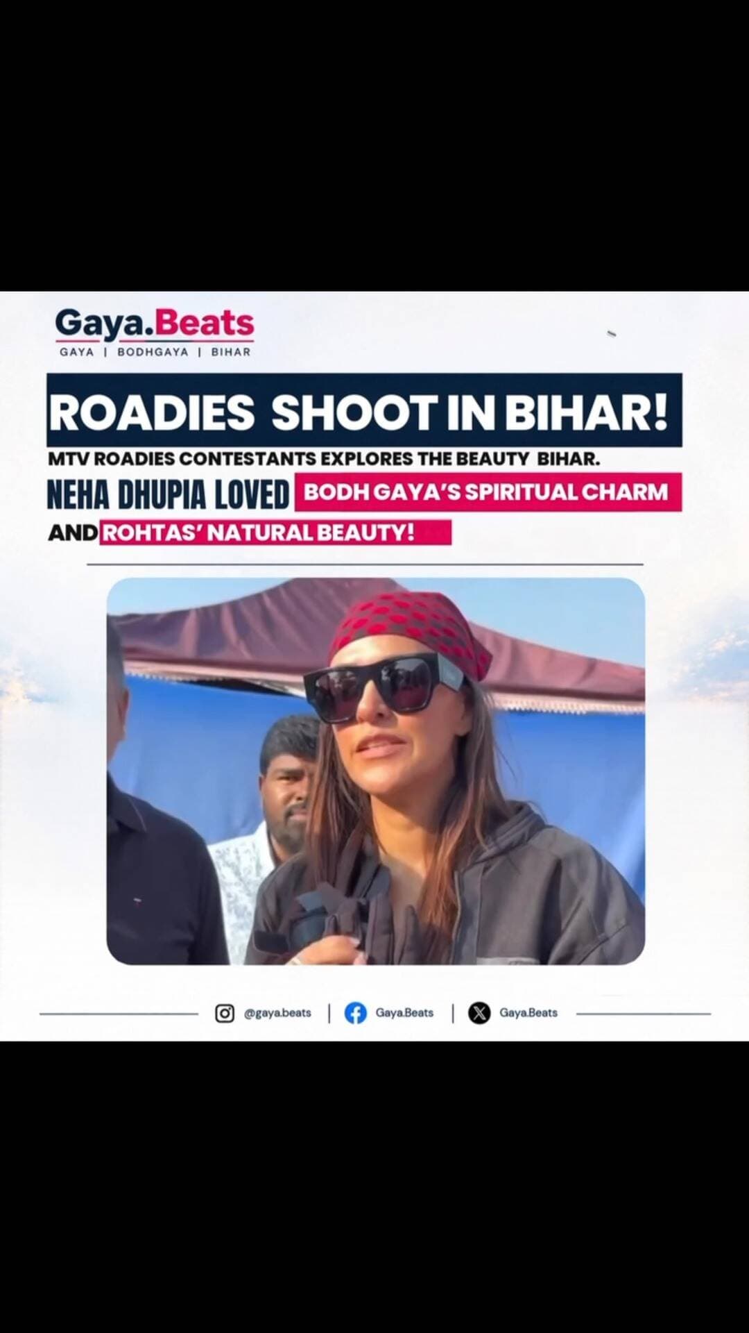 MTV ROADIES SHOOT IN BIHAR!
Neha Dhupia is mesmerised by the beauty of Bihar! ❤️ From Bodh Gaya to Rohtas, the stunning landscapes and rich cultural heritage of Bihar have captured her heart. 🌿😍
Bihar’s beauty deserves the spotlight! ❤️
#GayaBeats #MTVRoadies #NehaDhupia #BiharTourism #BodhGaya Rohtas