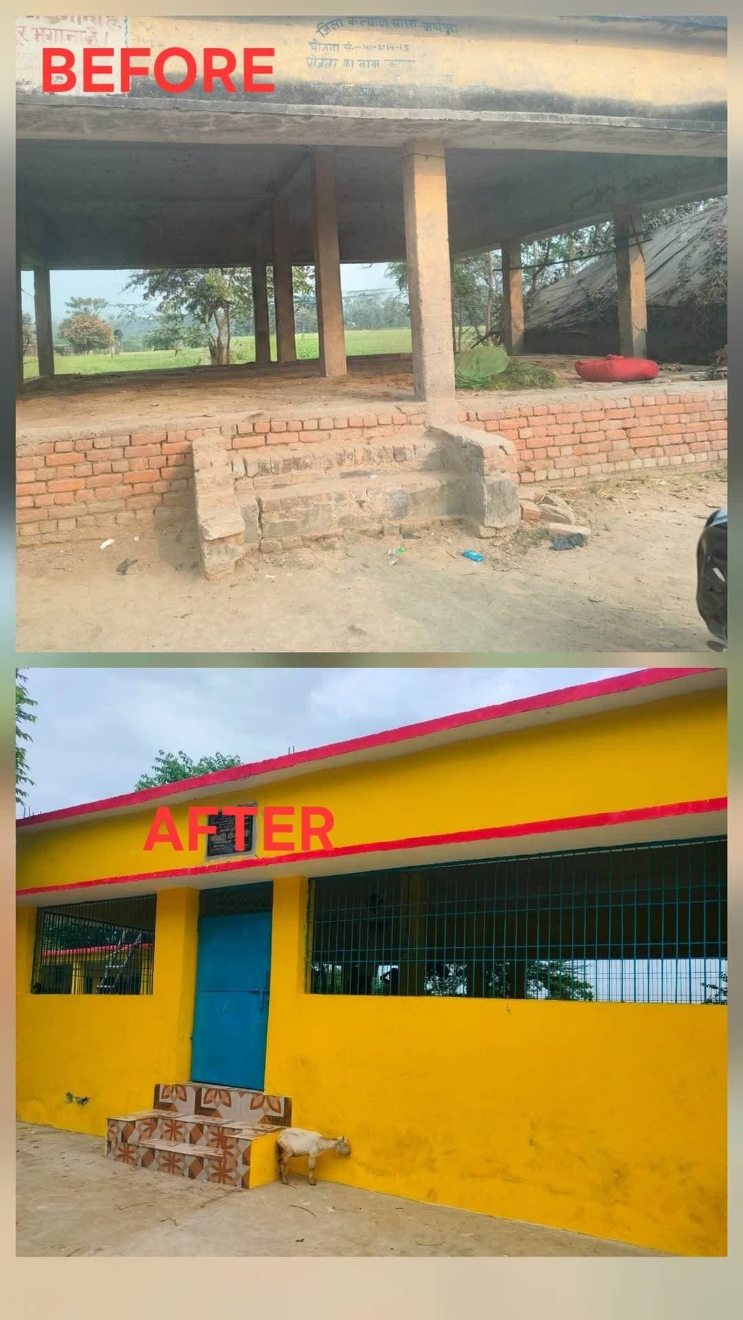 कायाकल्प अभियान अंतर्गत गम्हरिया प्रखंड के ग्राम पंचायत भेलवा में सामुदायिक भवन का जीर्णोद्धार कार्य कराया गया l
Information & Public Relations Department, Government of Bihar