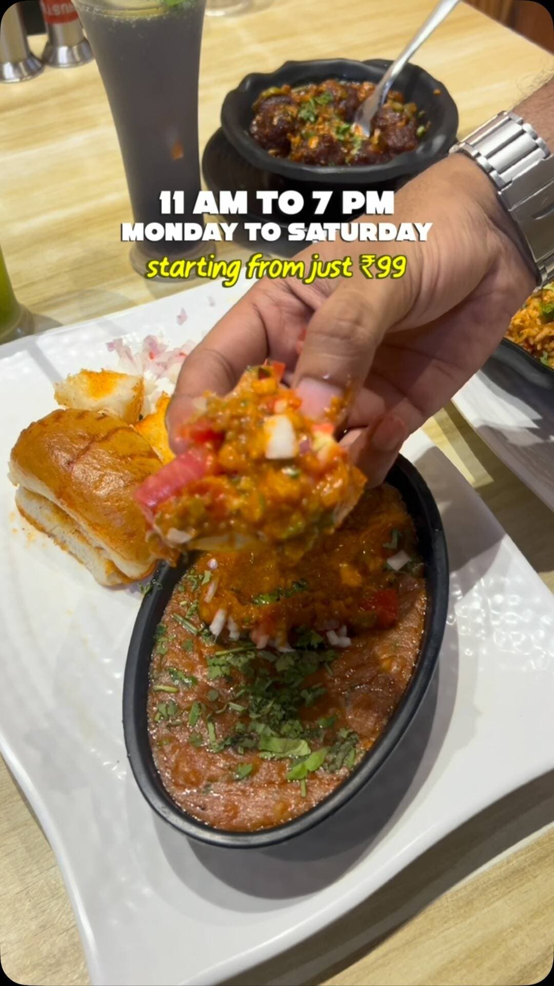 Maharaja Manik Chowk | Special Food Offers in Prahlad Nagar 🍽️🔥
• ₹99 offer available Monday to Saturday, 11 AM to 7 PM
• Choose from Bhaji Pav, Pulav, Manchurian, Mocktail & more
• ₹179 Unlimited Thali available from 11:30 AM to 4 PM
• Unlimited Thali includes Dosa, Uttapam, Bhaji Pav, Sambhar & Chutney
• Both offers are valid only till 30 October
• Offers are not available on festival days
• Zomato & Swiggy Pay are not accepted for the ₹99 offer
🍴 What We Tried:
• Ghotala
• Cheese Chocolate Sandwich
• Ghughra
• Blueberry Mocktail
📍 Maharaja Manik Chowk
Dev Aurum Commercial Complex, 100 Feet Road, Near Deer Circle, Prahlad Nagar, Ahmedabad
Save this reel before the offers end and share it with your foodie partner! ❤️
Keywords: Maharaja Manik Chowk, Prahlad Nagar Food, Ahmedabad Food Offers, ₹99 Food Offer, Unlimited Thali Ahmedabad, Ahmedabad Foodie, Prahlad Nagar Restaurants
#MaharajaManikChowk #AhmedabadFoodie #PrahladNagar #AhmedabadFood #FoodOffers AhmedabadRestaurants UnlimitedThali AhmedabadFoodOffers