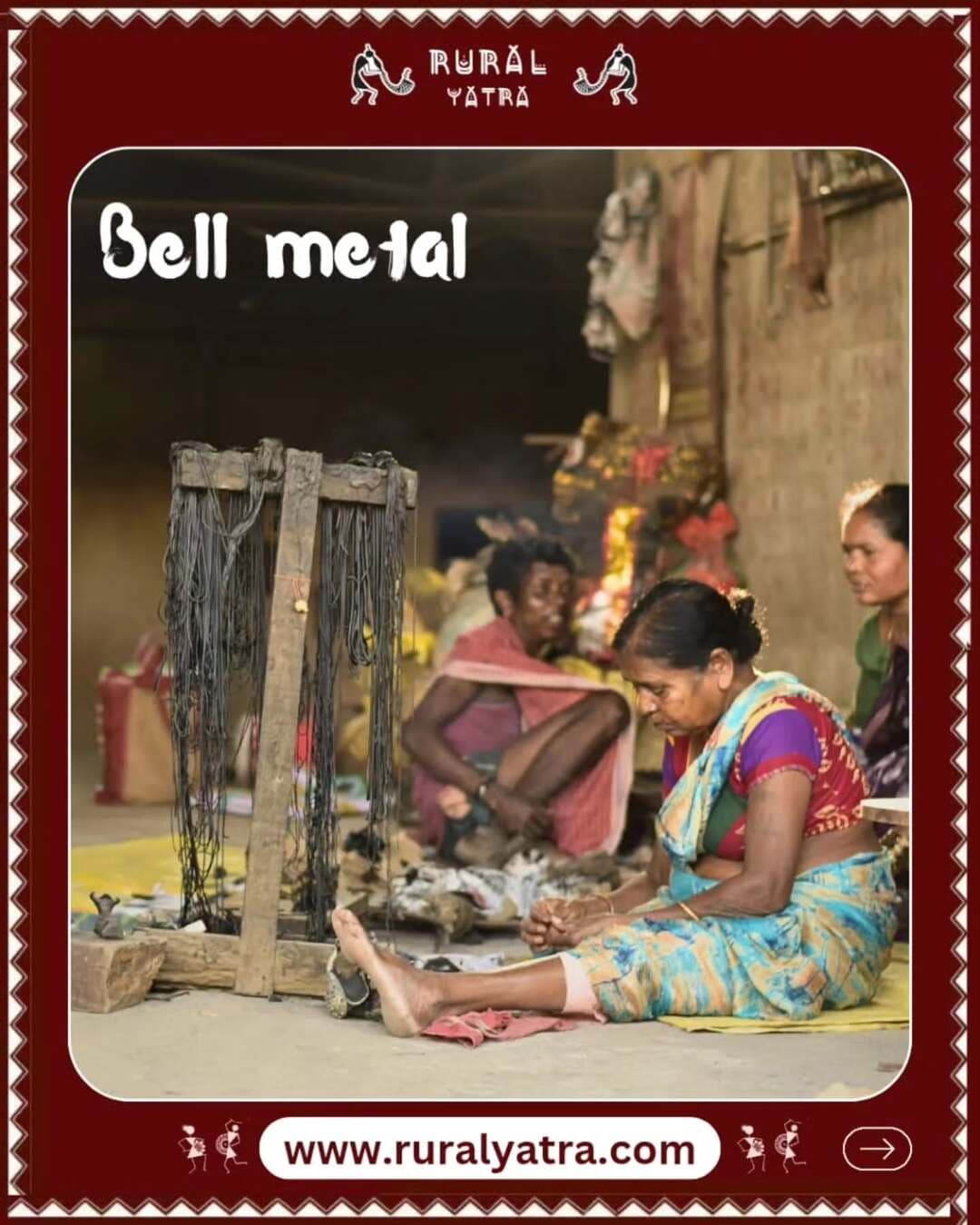 Traditional Dhokra Art of Bastar
Kondagaon, the Craft City of Chhattisgarh, also known as Kondanar, represents Bastar’s rich tribal art and the extraordinary legacy of artisans passed down through generations.
Dhokra art is not just about creating artefacts from metal; it is a living expression of Bastar’s culture, traditions, and tribal way of life. With their exceptional skills and dedication, local artisans create unique masterpieces that are showcasing the beauty of Indian folk art not only across India but also around the world.
Join Rural Yatra to explore and experience the local art of Kondanar up close, discover the stories of its artisans, and witness the rich tribal heritage reflected in their craftsmanship.
Explore Local. Experience Culture. Celebrate Heritage.
#ruralyatra #bellmetal #bastar #artlover