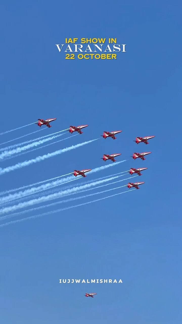 पहली बार काशी के आसमान में Indian Air Force का जलवा।🇮🇳❤️
Follow for more @iujjwalmishraa
#indianairforce #varanasi #kashi #banaras #airshow