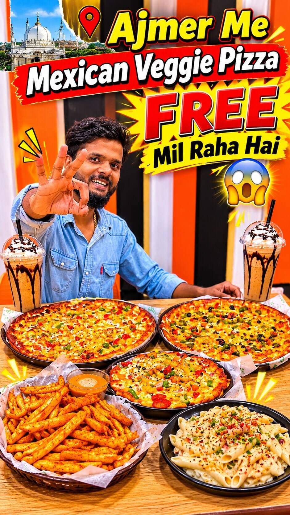 Ajmer में Pizza के साथ FREE Pizza, Cold Coffee और French Fries 😱🔥 | Best Pizza Offers Diwali Pizza Offers
.
Full Address:- Nasirabad Road Near Adharsh Nagar Railway Puliya Riali Pizza Ajmer 305001 Rajasthan
.
Follow For More Videos:- @moin_baig_vlogs
.
Call For More Information & Home Delivery:-
📲 +91 9079 31 4571
.
#ajmer #moinbaigvlogs #pizza #coldcoffee #fastfood
.
Ajmer Pizza, Pizza Lovers, Pizza Offers, Buy 1 Get 1 Pizza, Free Pizza Offer, 15 Inch Pizza, Mexican Veggie Pizza, Tandoori Paneer Pizza, Mexican Pizza, Paneer Pizza, Veg Pizza, Cheese Pizza, Pizza Deals, Pizza Combo Offers, Free Cold Coffee, Cold Coffee Lovers, Cold Coffee, Coffee Lovers, Peri Peri French Fries, French Fries Lovers, Food Offers, Food Deals, Best Pizza in Ajmer, Ajmer Food, Ajmer Foodies, Ajmer Food Vlog, Ajmer Street Food, Food Bloggers India, Pizza Delivery, Pizza Restaurant, Veg Food Lovers, Food Lovers India, Viral Food Videos, Instagram Reels Food ajmer sharif dargah urs 2026 ajmer sharif hotels ajmer sharif urs 2026 pushkar mela 2026 pushkar mela viral videos pushkar fair 2026 kishangarh dumping yard kishangarh snow yard videos ajmer sharif fast food videos ajmer sharif family non veg restaurant ajmer fast food offer ajmer sharif shopping market videos ajmer diwali offer videos ajmer ladies girls shopping market videos non veg offer videos unlimited non veg videos chicken video mutton video diwali ajmer videos pushkar diwali ajmer chor bazaar video ajmer sharif night market videos ajmer dargah bazaar videos street food videos delhi food videos
