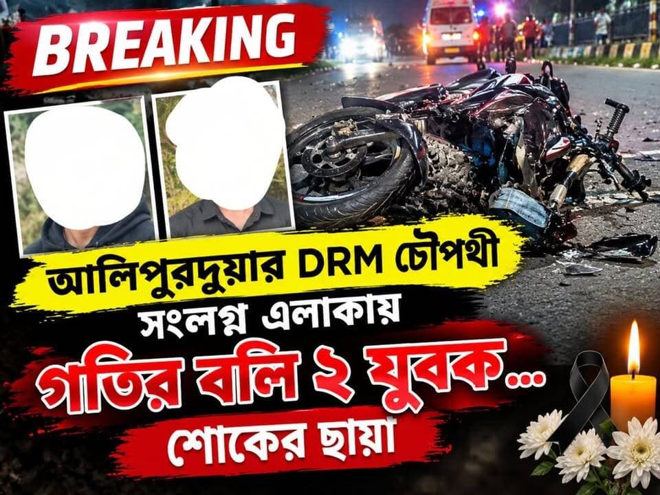 #BreakingNews আলিপুরদুয়ার জংশন DRM চৌপথী এলাকায় গ/তি/র ব/লি/। নিউটাউন এলাকার ১ যুবক এবং পুটিমারী সংলগ্ন এলাকার ১ যুবকের মৃ/ত্যু/, শো/কের ছায়া
#highlightseveryone #rushdriving #SafeDriving #Incident #alipurduarnews