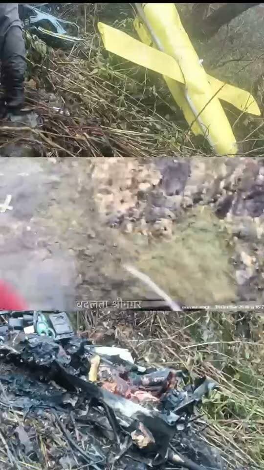 दुर्घटनाग्रस्त हेलीकॉप्टर तक पहुंची रेस्क्यू टीम दुर्घटना की पहली वीडियो आई सामने
