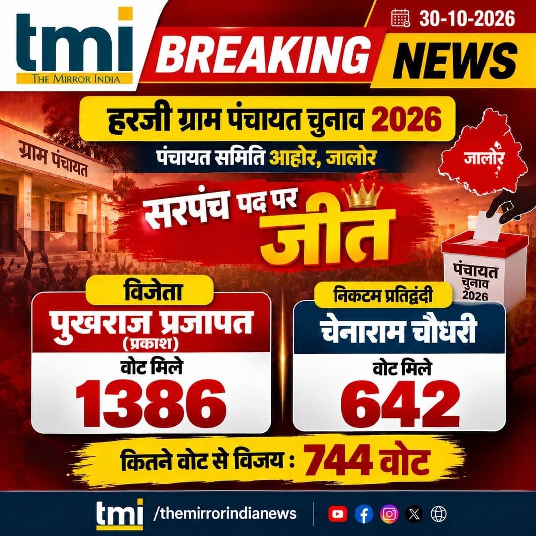 #marudharaaina #TMInews #bigbreaking #jalorenews #election #result
45m