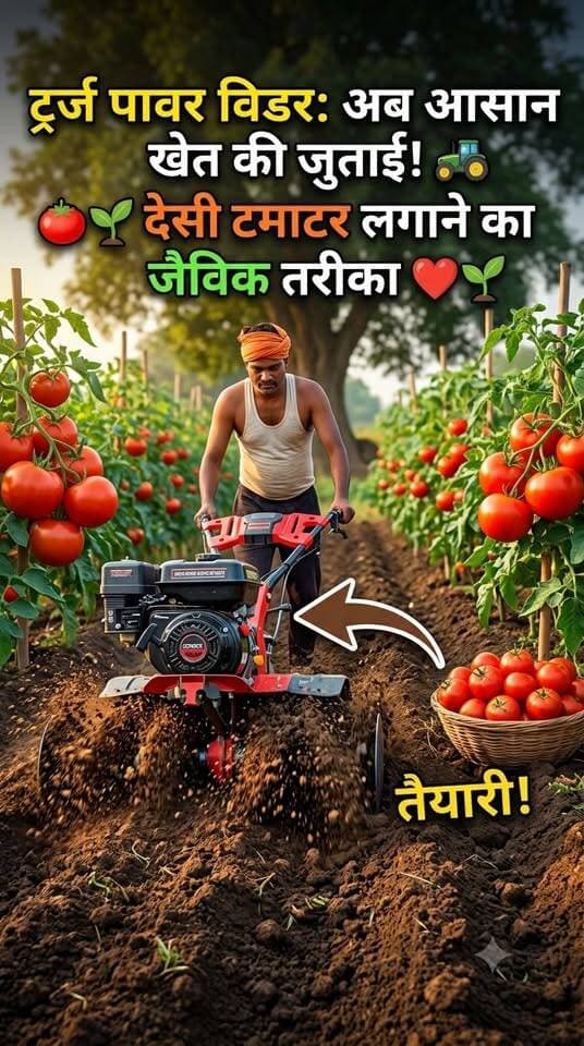 🚜🌱 पावर वीडर से खेत की जुताई की जा रही है! 🍅
खेत को देसी टमाटर की खेती के लिए तैयार किया जा रहा है। जुताई पूरी होने के बाद इस खेत में प्राकृतिक एवं जैविक विधि से देसी टमाटर लगाए जाएंगे।
🌿 मिट्टी की सेहत बचाना और प्राकृतिक तरीके से अच्छी फसल उगाना ही हमारा उद्देश्य है।
आप सभी किसान भाइयों का सहयोग और प्यार बना रहे। ❤️
जय जवान 🇮🇳 जय किसान 🌾
#देसीटमाटर #प्राकृतिकखेती #जैविकखेती #PowerWeeder #किसानी