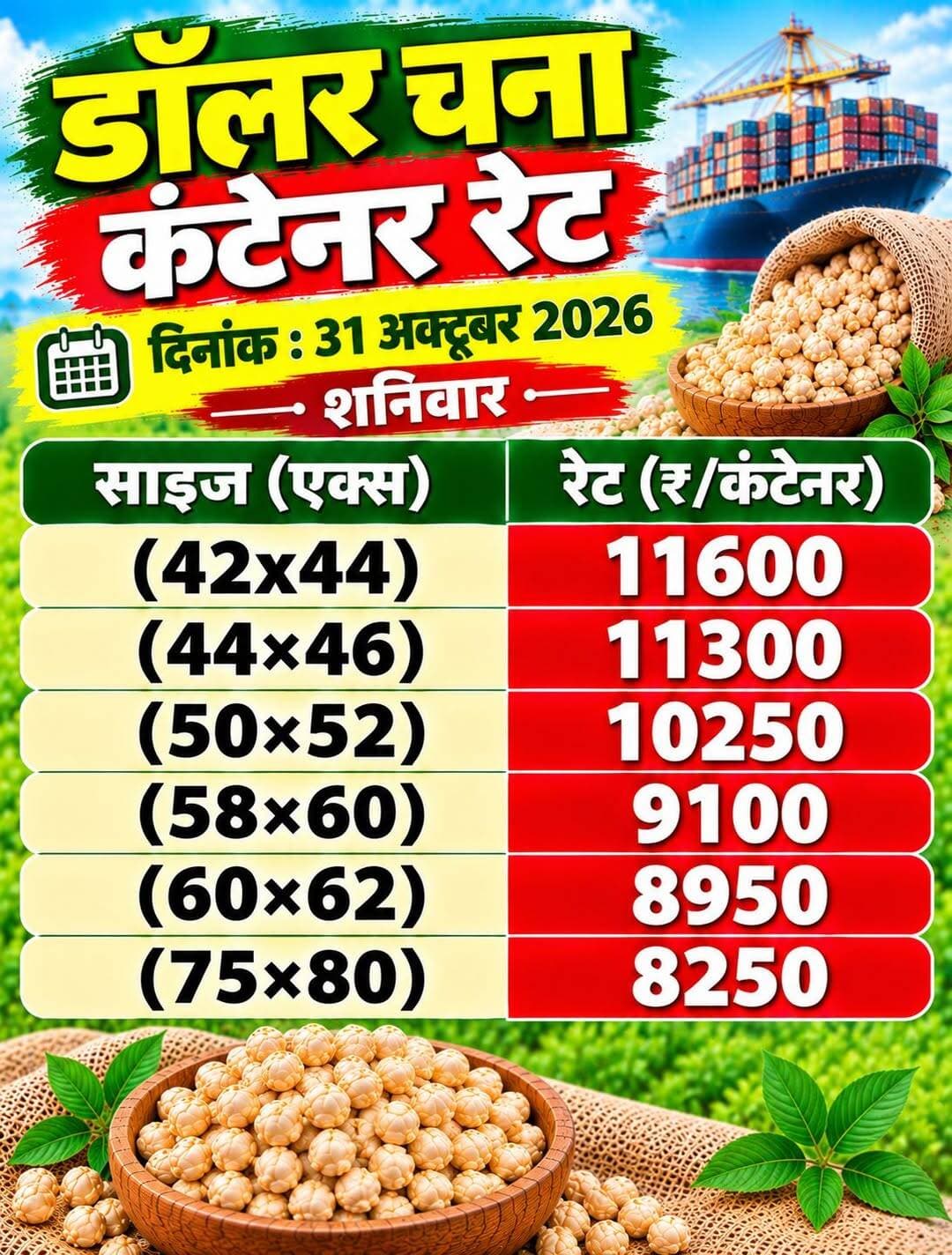 आज डॉलर चना कंटेनर रेट में कल से ओर 200 तक की मंदी देखने मिली...
Dhamnod Mandi Bhav - धामनोद मंडी भाव <nis:link nis:type=tag nis:id=dhamnodmandibhav nis:value=dhamnodmandibhav nis:enabled=true nis:link/> <nis:link nis:type=tag nis:id=mandinews nis:value=MandiNews nis:enabled=true nis:link/> <nis:link nis:type=tag nis:id=mandirates nis:value=MandiRates nis:enabled=true nis:link/> <nis:link nis:type=tag nis:id=dollarchana nis:value=dollarchana nis:enabled=true nis:link/> <nis:link nis:type=tag nis:id=dollarchanakabhav nis:value=dollarchanakabhav nis:enabled=true nis:link/> <nis:link nis:type=tag nis:id=mandibhavtoday nis:value=mandibhavtoday nis:enabled=true nis:link/> <nis:link nis:type=tag nis:id=mandibhavnews nis:value=mandibhavnews nis:enabled=true nis:link/> <nis:link nis:type=tag nis:id=containerrates nis:value=ContainerRates nis:enabled=true nis:link/>