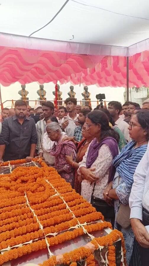 कॉ० स्वदेश भट्टाचार्य (शम्भू जी) की पटना से आरा (भोजपुर) के क्रांति पार्क