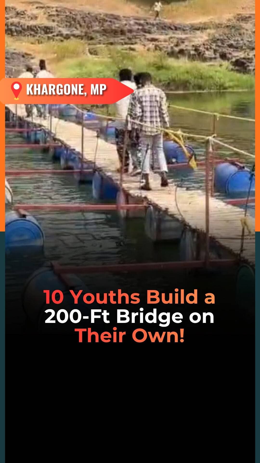 10 Young Men Build 200-Foot Floating Bridge for Narmada Pilgrims in MP
In an inspiring example of community spirit, ten youths from Bakawa village in Madhya Pradesh’s Khargone district have built a 200-foot temporary bridge to help devotees undertaking the sacred Narmada Parikrama.
Rising backwaters had submerged the Khadkai river crossing under nearly six feet of water, making it difficult for pilgrims to cross. With no permanent solution in place for years, the youths built a floating bridge using 40 plastic drums, bamboo, ropes and iron pipes at a cost of approximately ₹1.6 lakh.
The group has been creating this temporary structure for four consecutive years and now hopes to build a permanent bridge for around ₹3 lakh. With over 500 pilgrims expected to use the crossing daily after Diwali, their initiative is drawing widespread appreciation.
Follow @vygrofficial for the latest updates!
(Khargone bridge news, Bakawa village youths, Narmada Parikrama Khargone, Khadkai river floating bridge, MP local news, community initiative MP, Vygr News)
#VygrNews #Khargone #MadhyaPradesh #NarmadaParikrama #CommunityService