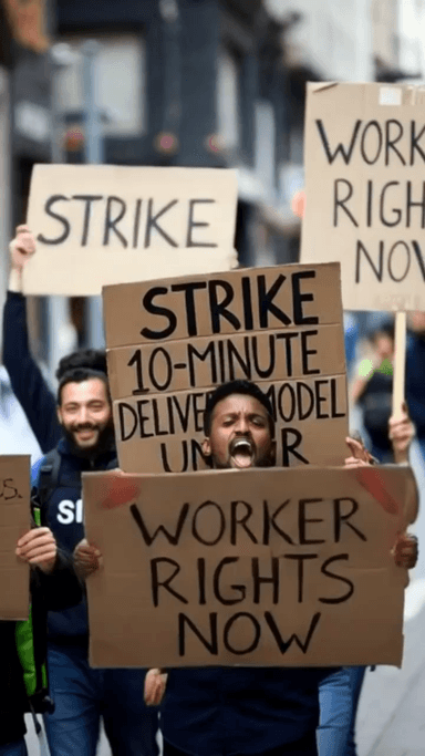 🚨 Blinkit के 10-Minute Delivery Model पर देशभर में हड़ताल #blinkit