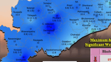 ସତ୍ୟବାଦୀ: ପାଣିପାଗ ବିଭାଗ ପକ୍ଷରୁ ଜିଲ୍ଲାରେ ଗତ 24 ଘଣ୍ଟା ଭିତରେ ହେଇଥିବା ତାପମାତ୍ର ସମ୍ପର୍କିତ ସୂଚନା