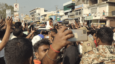 ಮದ್ದೂರು: ಭಾರತೀನಗರದಲ್ಲಿ ಬಿಗ್ ಬಾಸ್ ವಿನ್ನರ್ ಗಿಲ್ಲಿ ನಟನಿಗೆ ಅದ್ದೂರಿ ಸ್ವಾಗತ