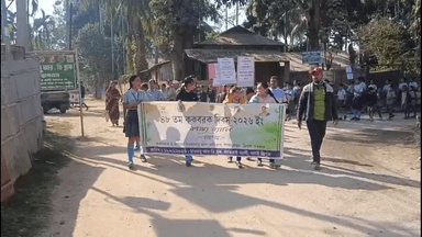 লংথরাই ভ্যালি: ছাওমনুতে ৪৮তম ককবরক দিবস উদযাপন: ছাত্র-ছাত্রীদের বর্ণাঢ্য র্যালি