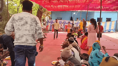 शाहबाद: सीताबाड़ी में राम मंदिर उद्घाटन की खुशी में आयोजित किया गया भंडारा