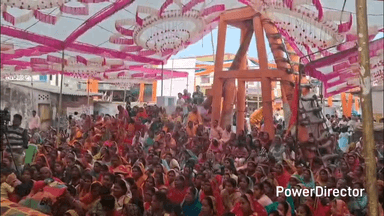 उमरेठ: उमरेठ के नगर शक्ति पीठ में शतचंडी महायज्ञ का समापन, भंडारे में उमड़े लोग, यज्ञाचार्य को दी विदाई