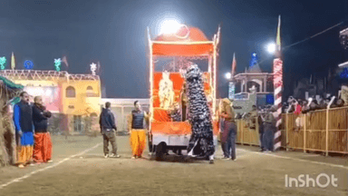 विदिशा: रामलीला में रावण द्वारा माता सीता का हरण, जटायु से युद्ध, हज़ारों लोग लीला देखने पहुंचे