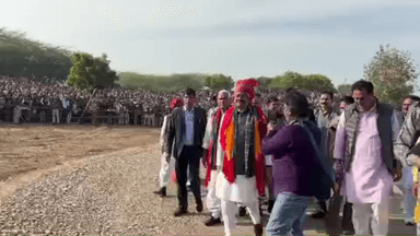 आमेर: जयपुर ग्रामीण सांसद राव राजेंद्र सिंह ने लोकसभा अध्यक्ष के साथ भेरुजी महाराज के लकी मेले में लिया हिस्सा