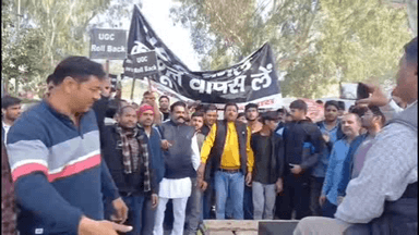 रूपवास: रूपवास में यूजीसी के नए नियमों के खिलाफ सर्वण समाज ने हनुमान तिराहे से एसडीएम कार्यालय तक निकाली रैली