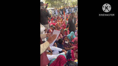 पदमपुर: यूथ कांग्रेस ने मनरेगा बचाओ के लिए एसडीएम कार्यालय पर किया प्रदर्शन