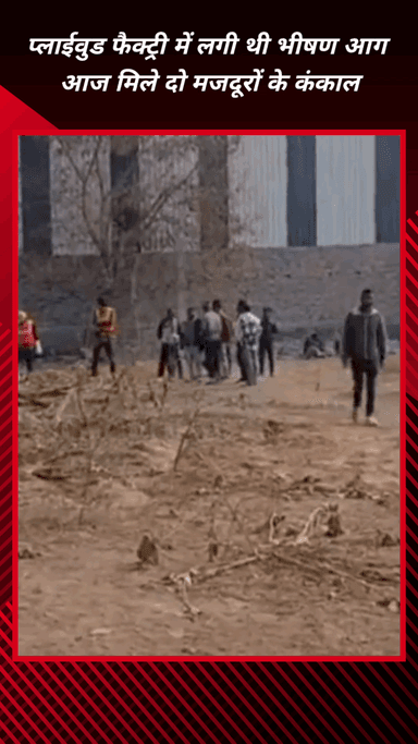 फरीदाबाद: फरीदाबाद के पाखल गांव स्थित प्लाईवुड फैक्ट्री में भीषण आग, दो मजदूरों के कंकाल मिले