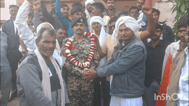 સાંતલપુર: મઢુંત્રામાં સેનામાં જોડાયેલ યુવાન ટ્રેનિંગ પૂર્ણ કરી વતન પરત ફરતા ભવ્ય સ્વાગત કરાયું