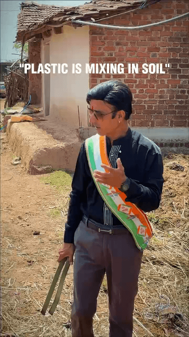 हम खाद और मिट्टी में प्लास्टिक मिलाकर अपनी ज़मीन में धीमा ज़हर बो रहे हैं! 🇮🇳 #cleanindiamission #groundreality #microplastics #vishnubhartesh