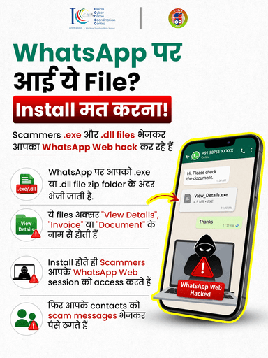 WhatsApp पर आई एक file आपकी पूरी chat history और contacts को scammers तक पहुँचा सकती है