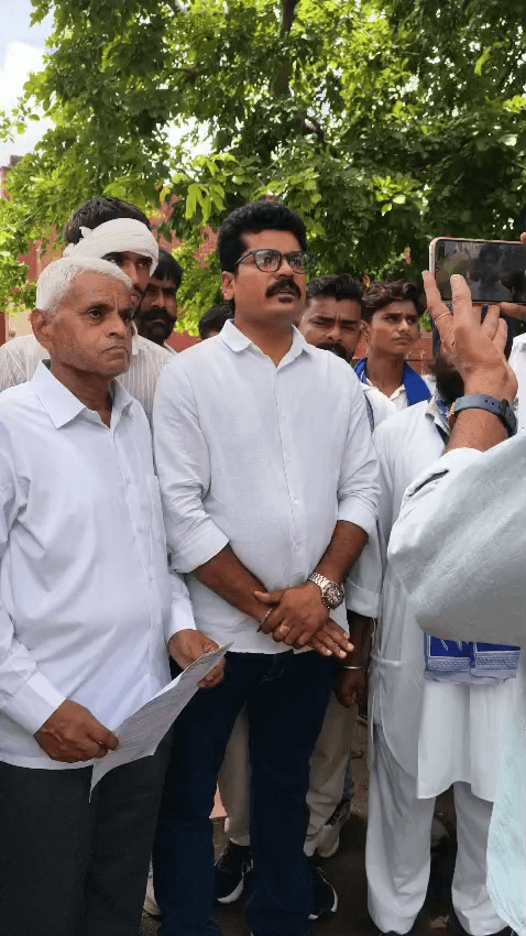 छात्रों के लिए न्याय मांगते हुए प्रदेश महासचिव चंद्रशेखर मौर्य सर मथुरा#धौलपुर