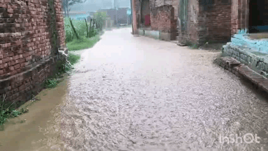 नगीना: बढ़ापुर के गांव इनायतपुर में लगातार बारिश के कारण पानी की निकासी न होने से सड़कों पर जलभराव की स्थिति