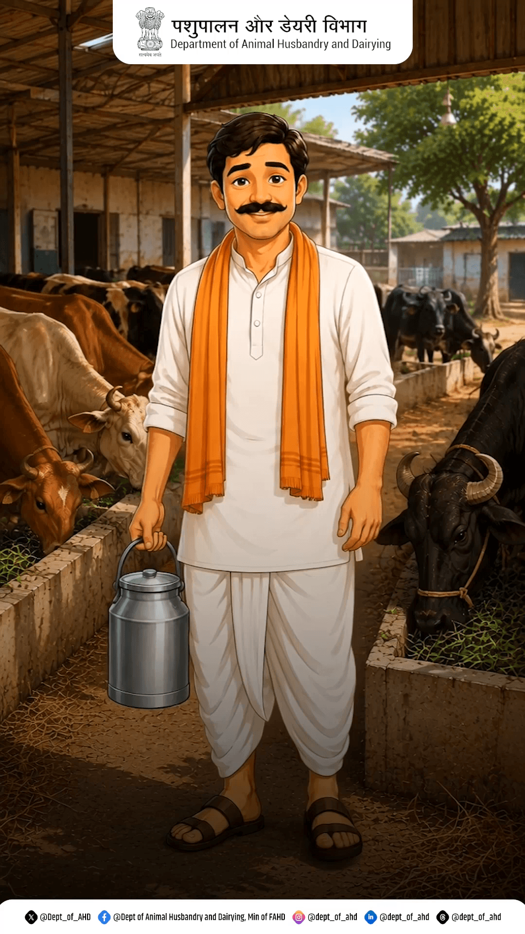 क्या आप जानते हैं? FMD (Foot-and-Mouth Disease) का टीकाकरण सरकारी पशु चिकित्सालयों में निःशुल्क उपलब्ध कराया जाता है!