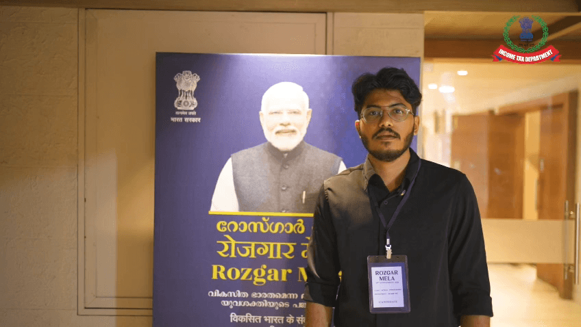 Rozgar Mela- 19.09.2026- Sharing of Joy by Shri Athul Narayanan On being appointed as Office Superintendent in Income Tax Department