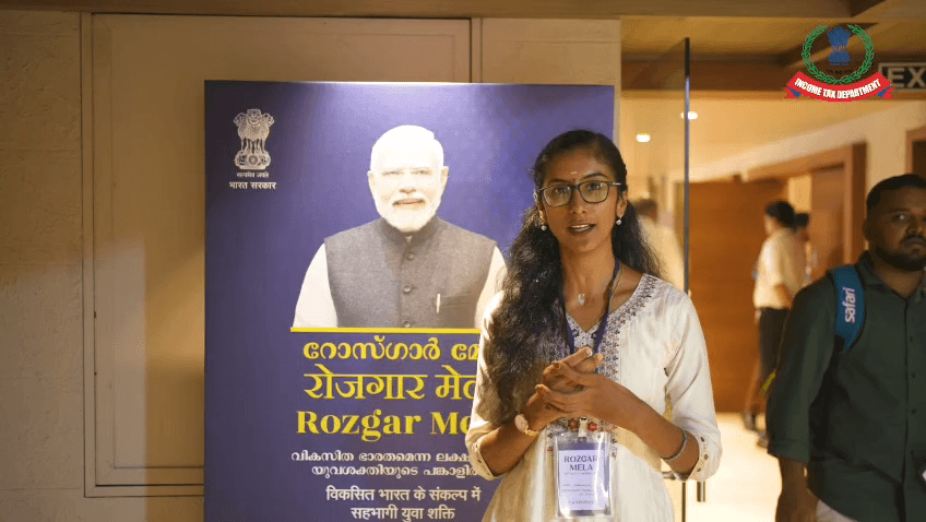Rozgar Mela- 19.09.2026- Sharing of Joy by Ms. Nandhini G On being appointed as Dak Sevak in Department of Post