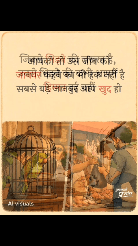 सबसे बड़े जानवर आप ख़ुद हो - कमज़ोर जीव पर अत्याचार करके आप शक्तिशाली नहीं, भीतर से कमज़ोर बनते हैं। || आचार्य प्रशांत