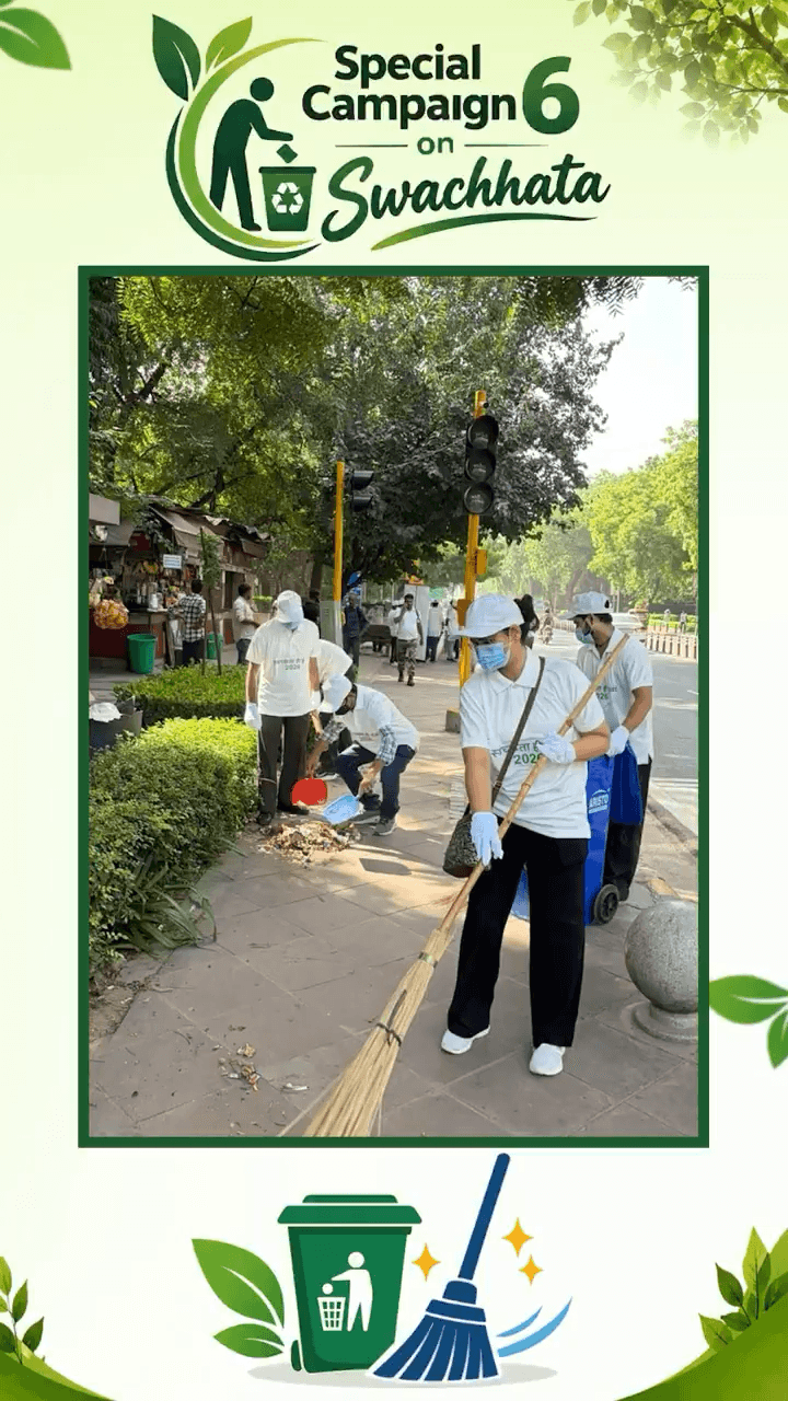 विशेष अभियान 6 के अंतर्गत श्रम शक्ति भवन, नई दिल्ली में स्वच्छता अभियान चलाया गया।