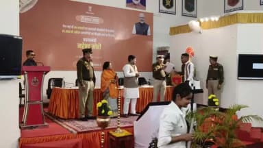 New appointee receiving their appointment letter at Rozgar Mela Siliguri By Sukanta Majumdar, Minister of State for Education of India