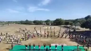 मसूदा: कानाखेड़ा विद्यालय में सूर्य नमस्कार का भव्य आयोजन किया गया