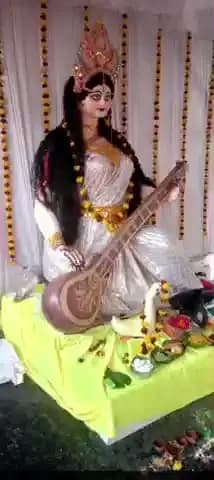 दाड़ी: हदारी में श्रद्धा और उल्लास के साथ सरस्वती पूजा मनाई गई