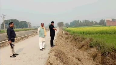 दरौली: दरौली विधायक विष्णु देव पासवान ने निर्माणाधीन नहर पुल का निरीक्षण किया