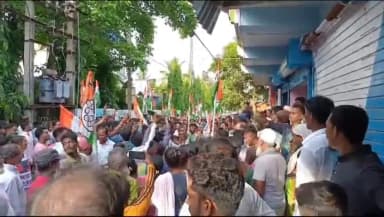 সন্দেশখালি ১: এস আই আর এর বিরুদ্ধে প্রতিবাদ জানাতে ন্যাজাটে হলো তৃণমূলের প্রতিবাদ সভা ও মিছিল