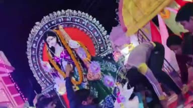 মন্তেশ্বর: উন্টিয়া কালী মন্দিরের সার্বজনীন শ্রী শ্রী সরস্বতী পুজোর প্রতিমা নিরঞ্জন